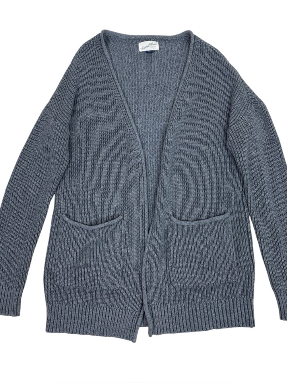 Women’s XS Universal Thread Gray Knit Cotton Open Front Cardigan Sweater